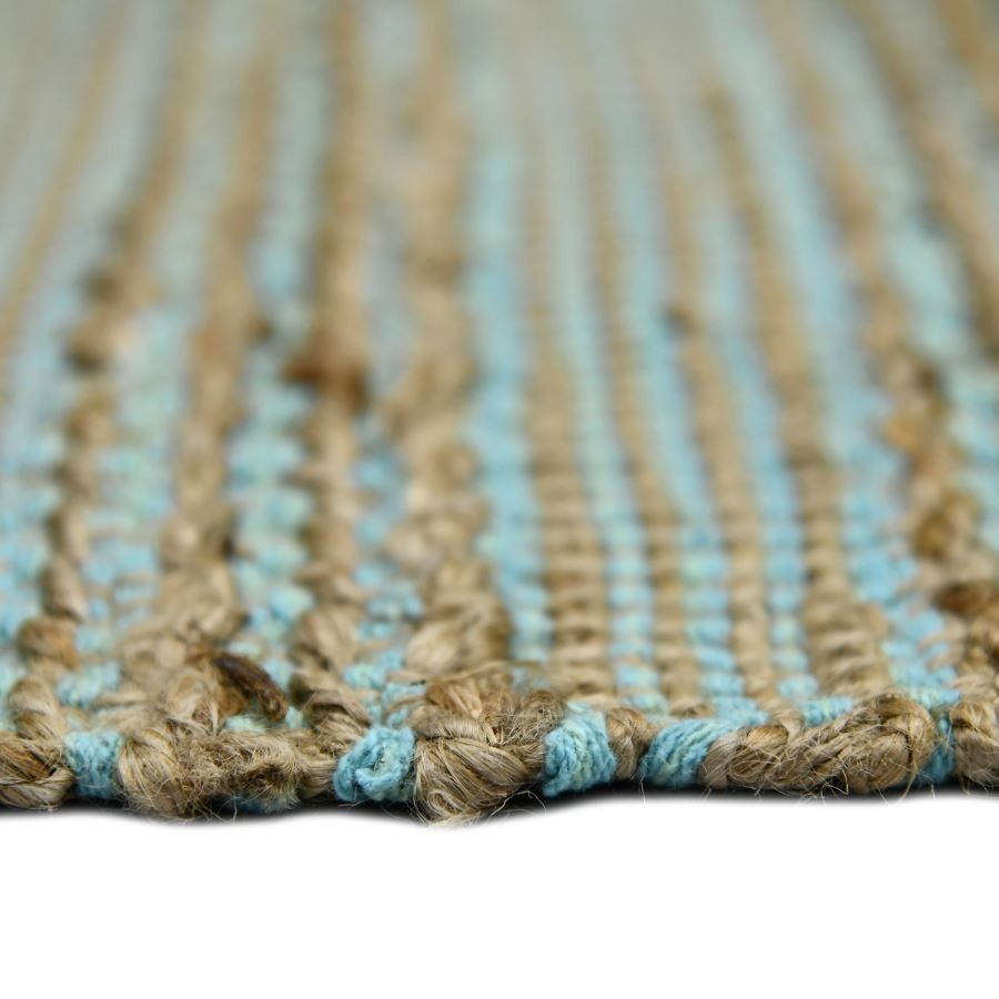 Vintage Handwoven Jute Kilim Rug 8×10 – Modern Abstract Rug for Living Room