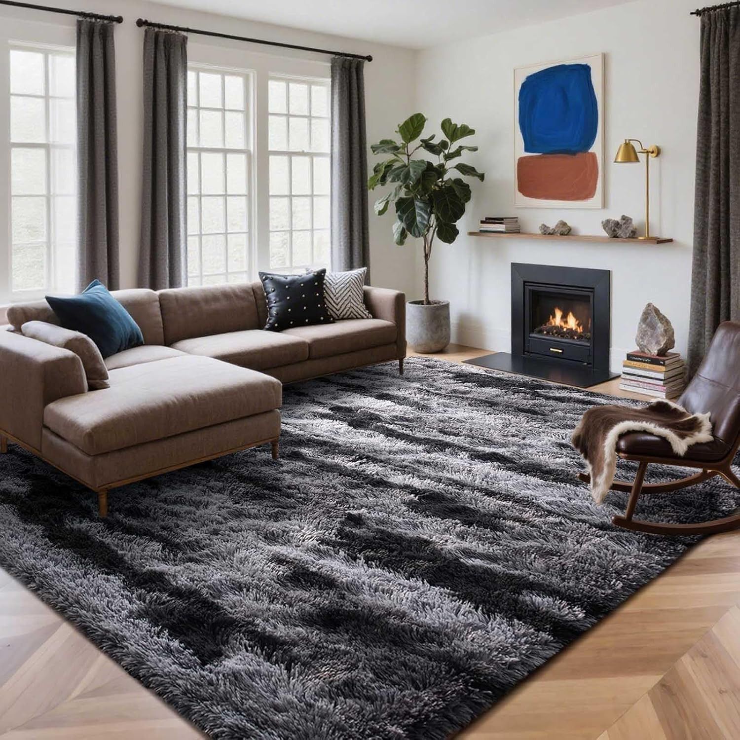 9X12 Ft Extra Large Shag Rugs for Living Room, Ultra Soft Fluffy Furry Area Rugs