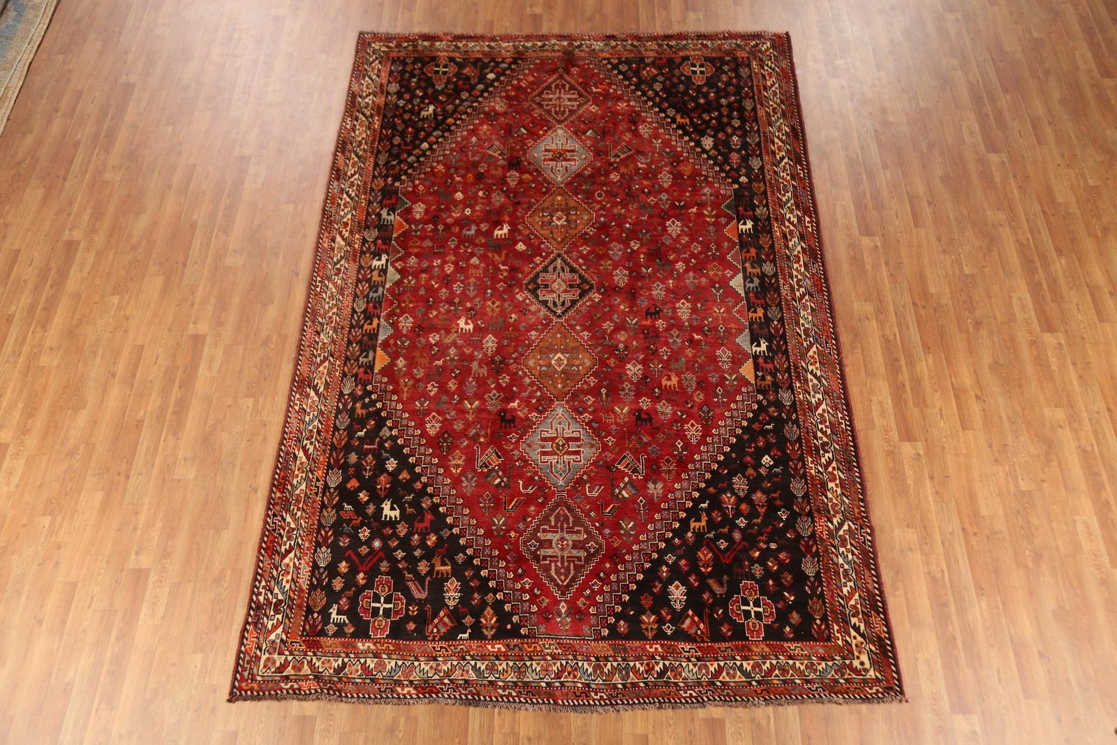 Vegetable Dye Traditional Vintage Area Rug 7×11 ft Hand-knotted Wool Carpet