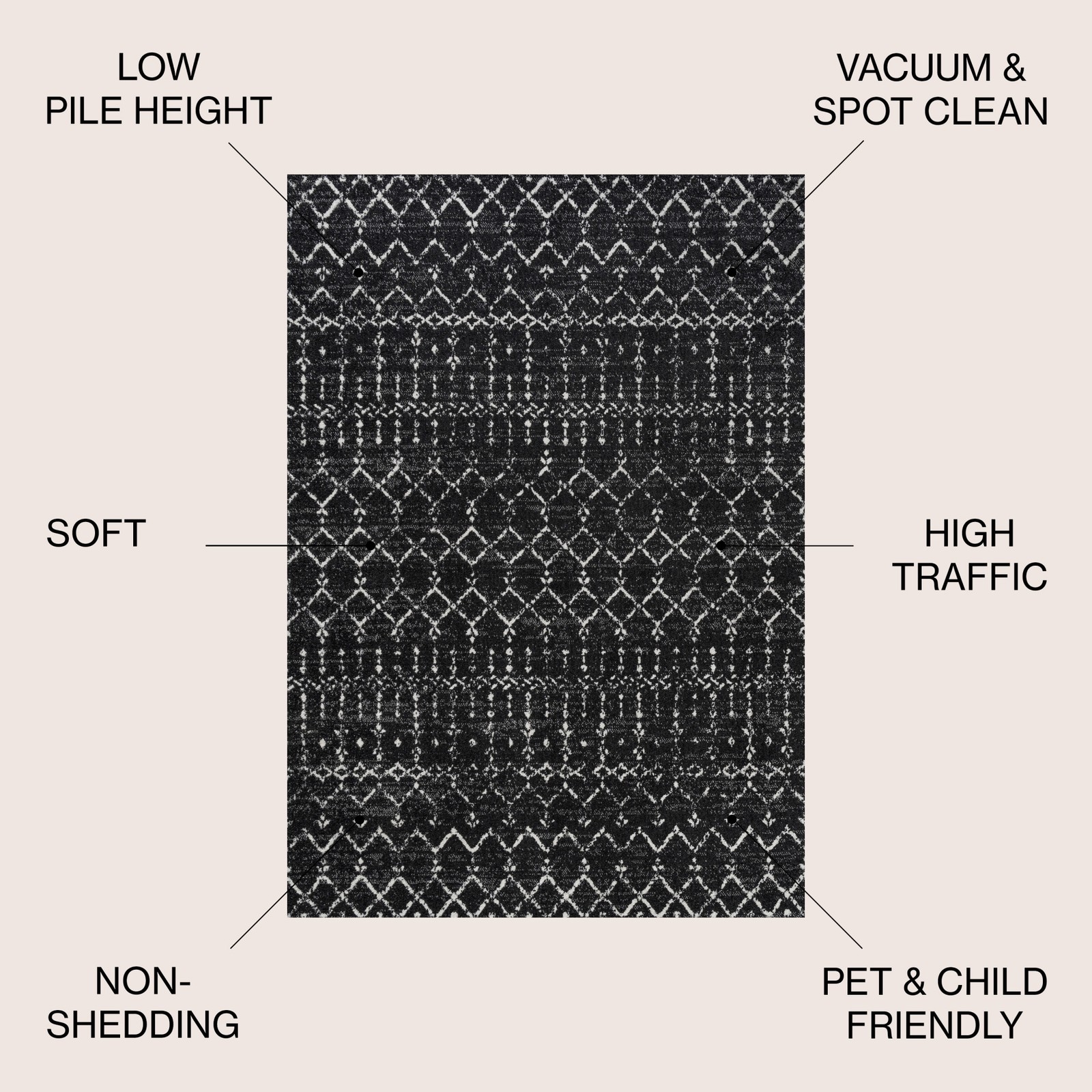 JONATHAN Y Lighting MOH101-14 Moroccan Hype 10′ x 14′ Moroccan & – MultiColor