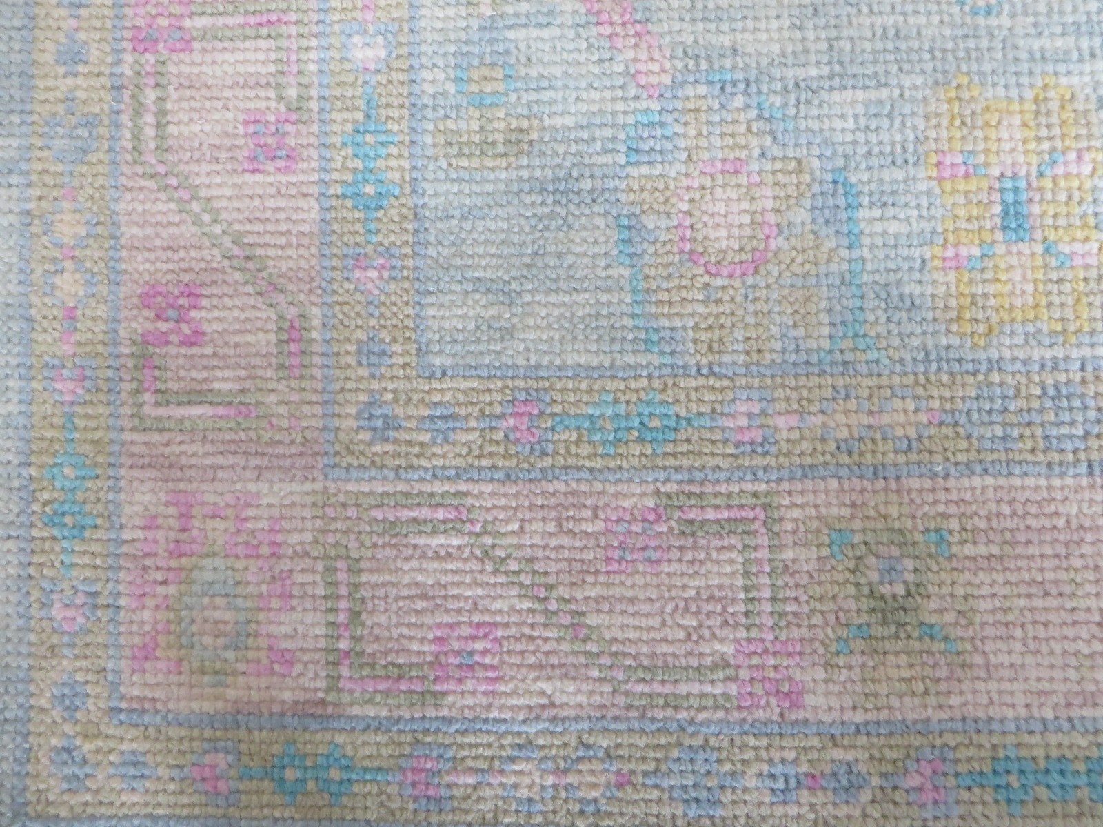 2’10 X 5’2 Hand Knotted Sky Blue Modern Oushak Oriental Rug G16239
