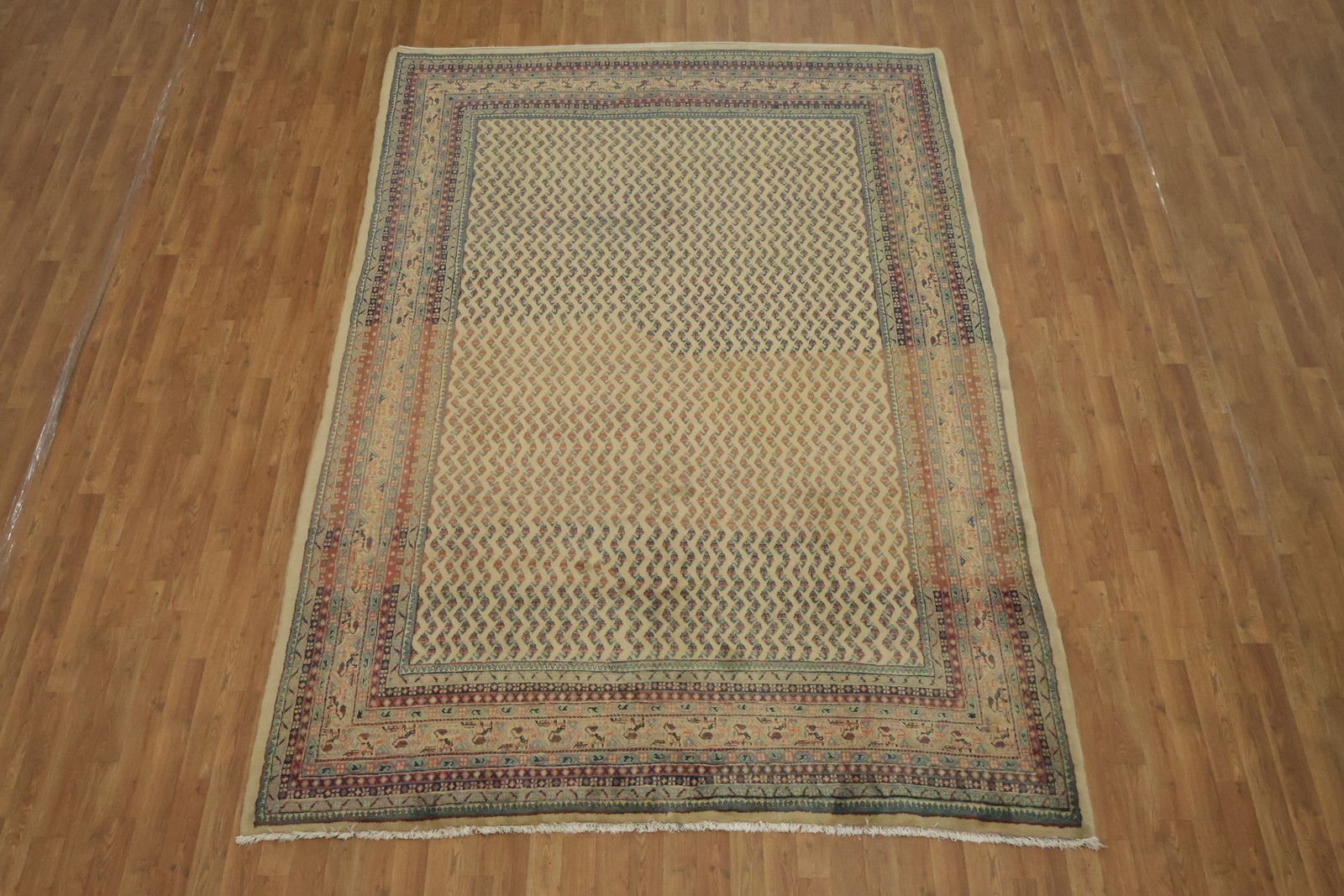 Traditional Wool Area Rug 7×10 Ft Handmade Oriental Carpet Tribal Geometric Rug