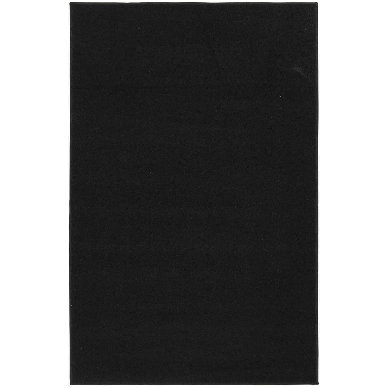 INDOOR BLACK AREA RUGS Low Pile Durable Multiple Sizes