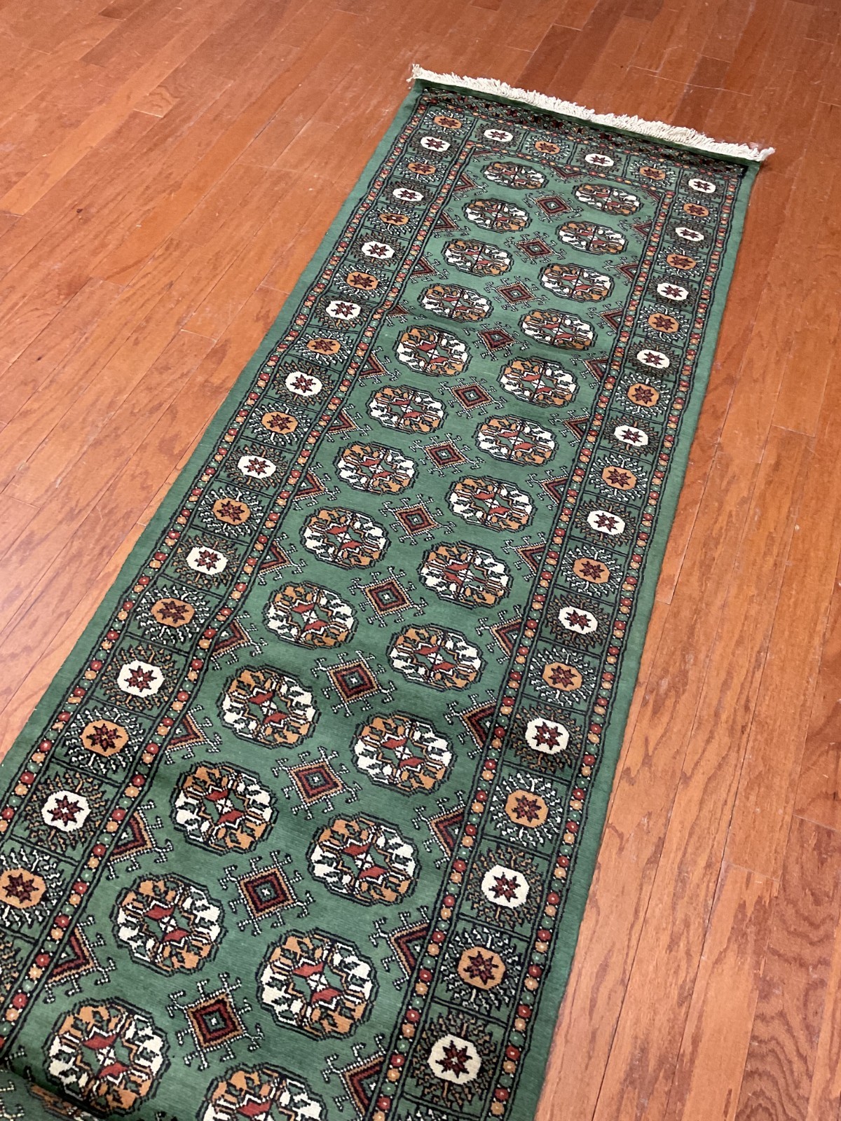 Hand Knotted Pakistani Bokhara Wool Runner ( 2’7 x 11’10)