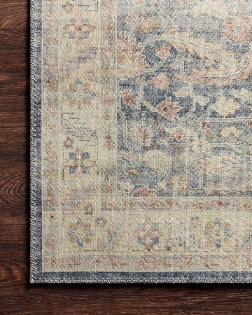 Hathaway Collection Hth02 Denim/multi 23 X 39 .25 Thick Accent Rug Soft Dur
