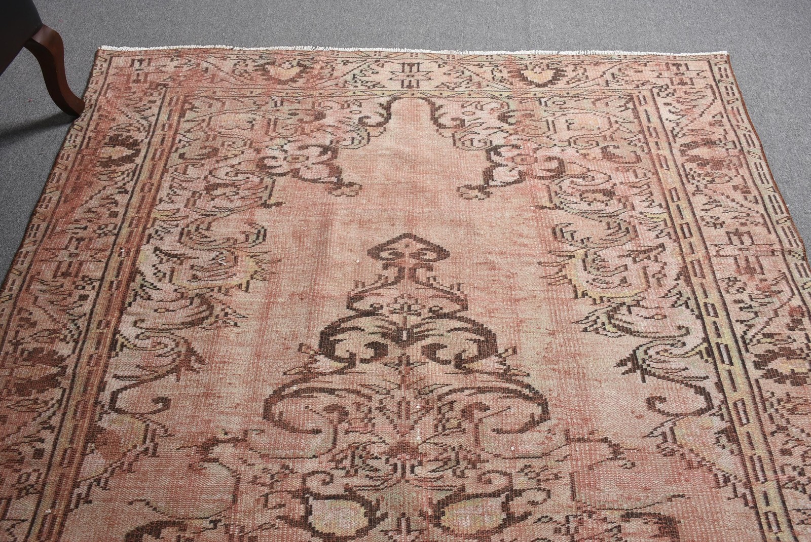 5,3×9,2 ft Rug, Turkish Rug, Vintage Red Wool Ikat Rug