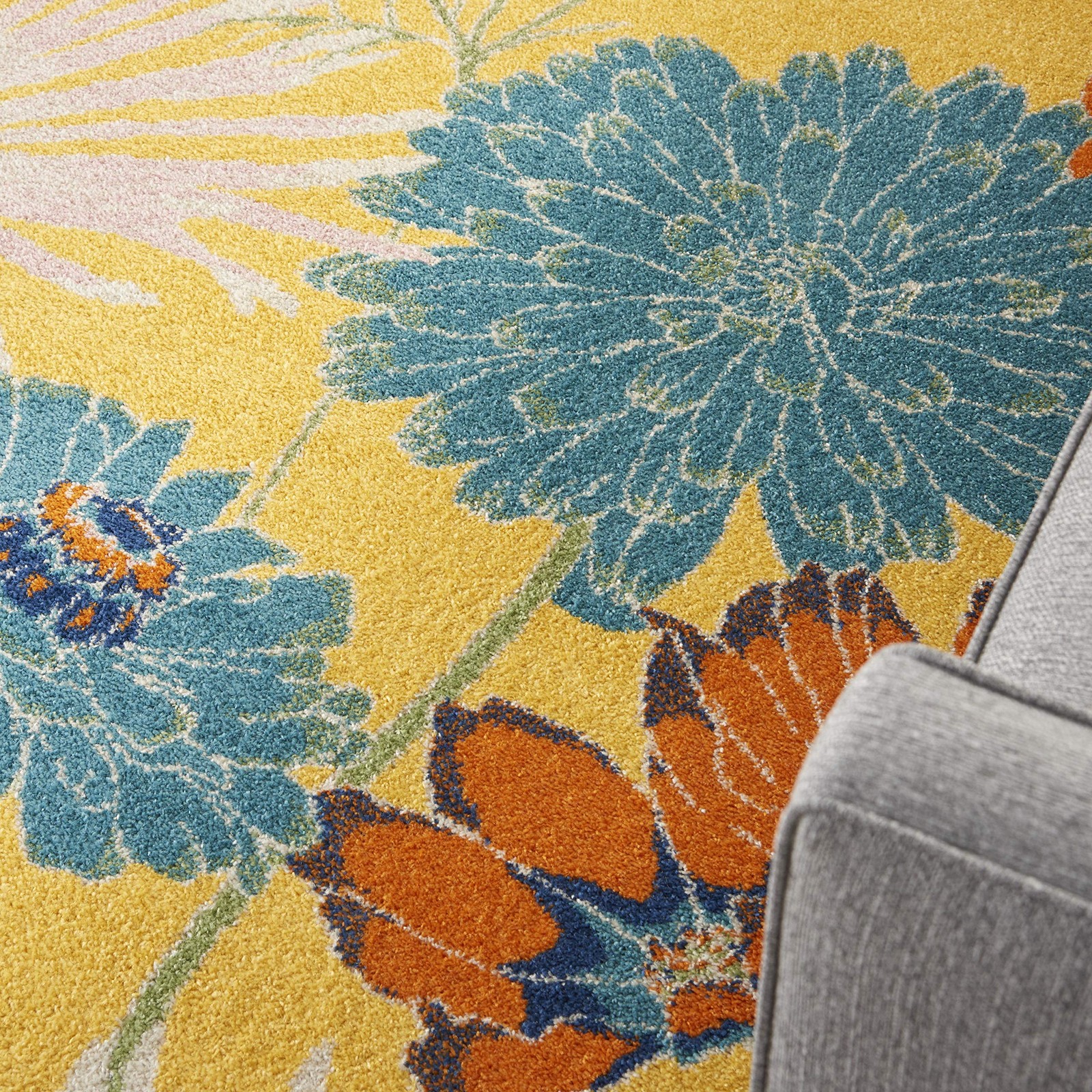 Nourison Home Allur Yellow Multicolor 53 X 73 Area Rug – Non Shedding Bed