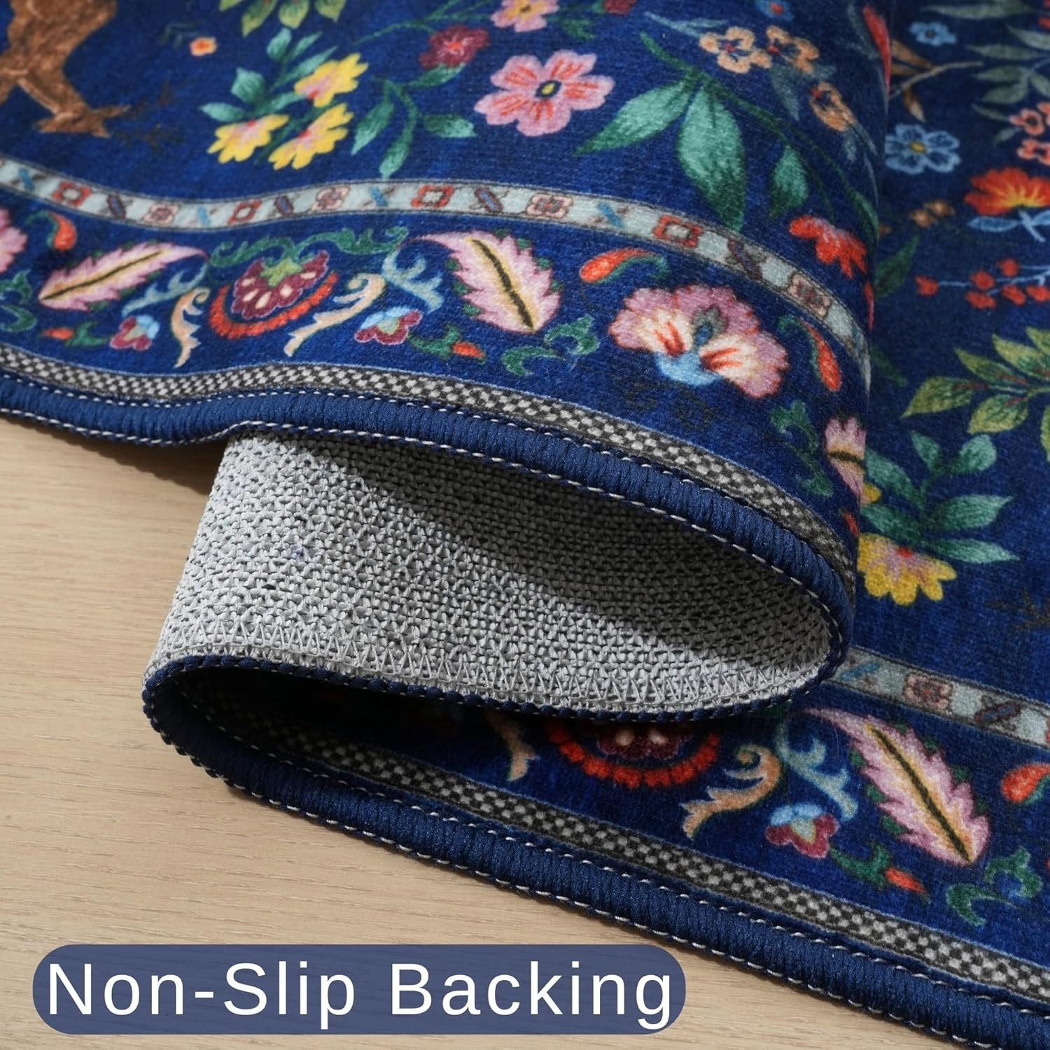 Vibrant 2×3 Floral Entryway Rug – Washable Non-Slip Mat for Busy Homes