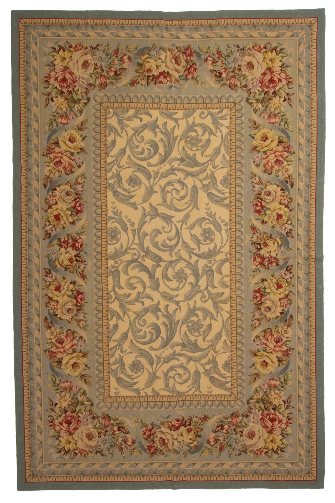 Vintage Hand Woven Area Rug 5’9″ x 8’10” Traditional Wool Oriental Carpet