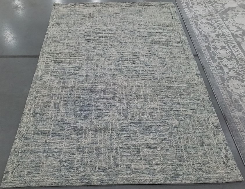 LT BLUE / IVORY 4′-0″ x 6′-0″ Back Stain Rug, Reduced Price 1172806406 ABT275K-4