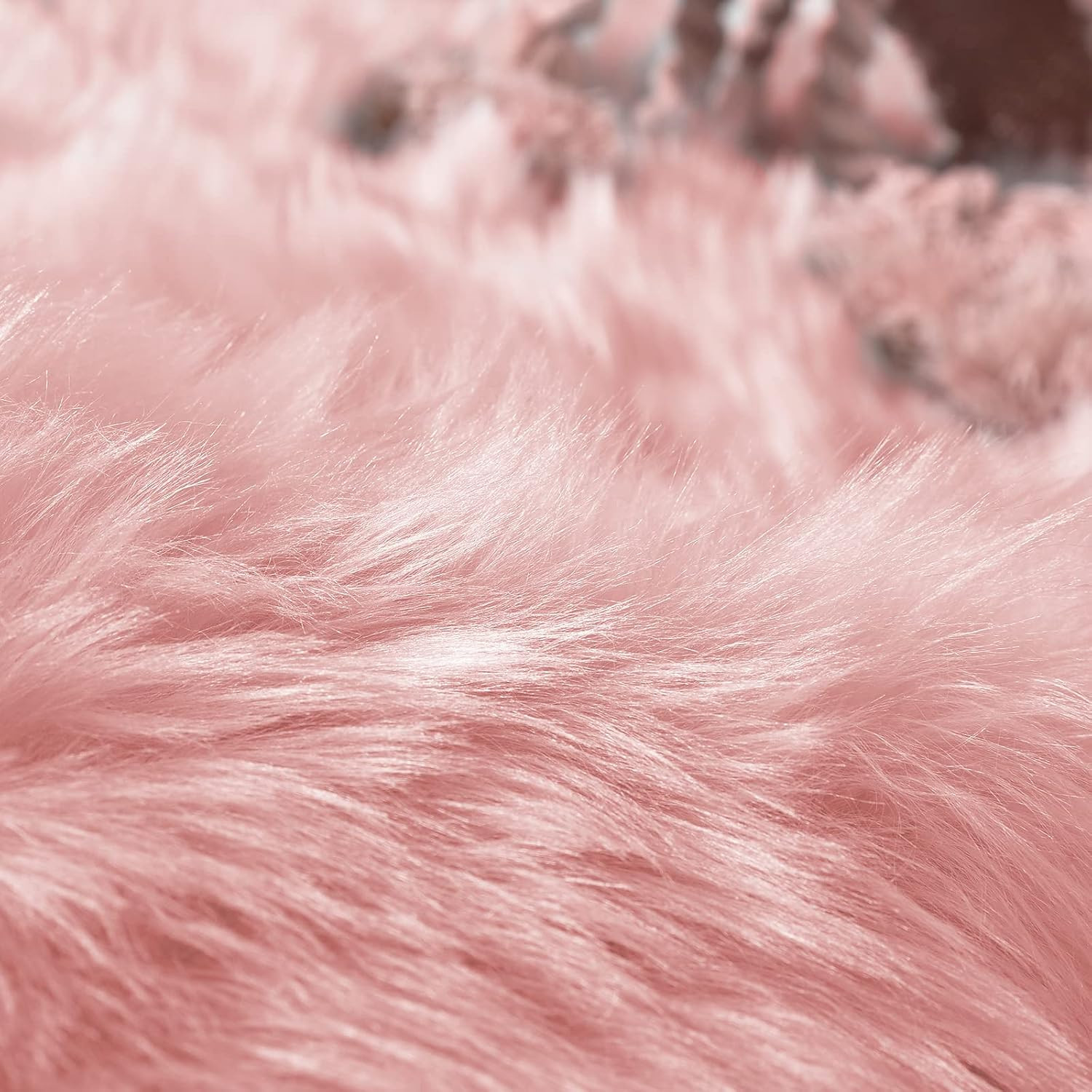 Pink Fur Rug for Bedroom Sheepskin Rug 2X6 Fluffy Runner Rug Dorm Fuzzy Furry Cu