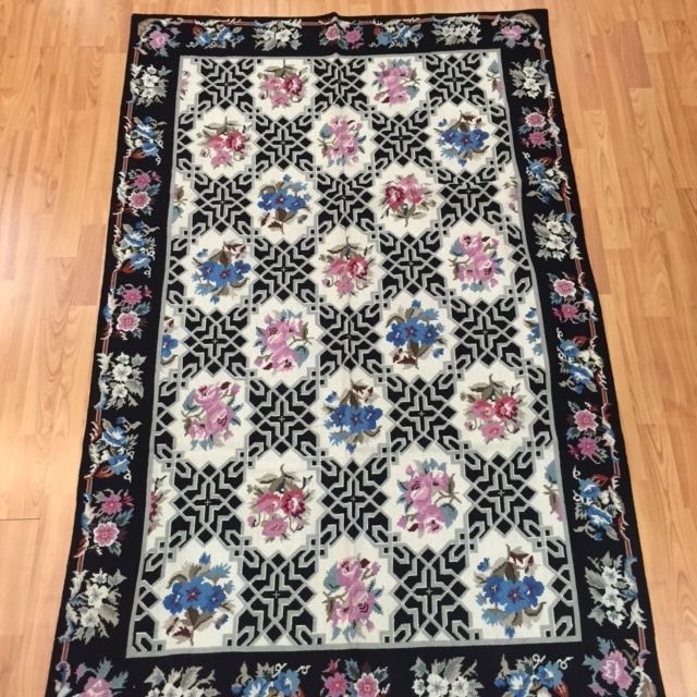 3’6″ x 5’6″ New Chinese Needle Point Oriental Rug – Hand Made – 100% Wool