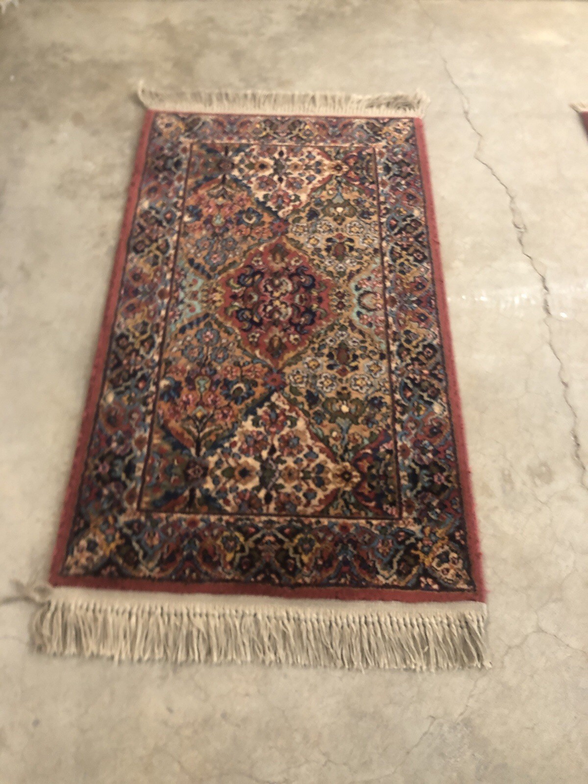 Karastan 717 100% Wool Rug Multicolor Panel Kirman 2.6×4.3