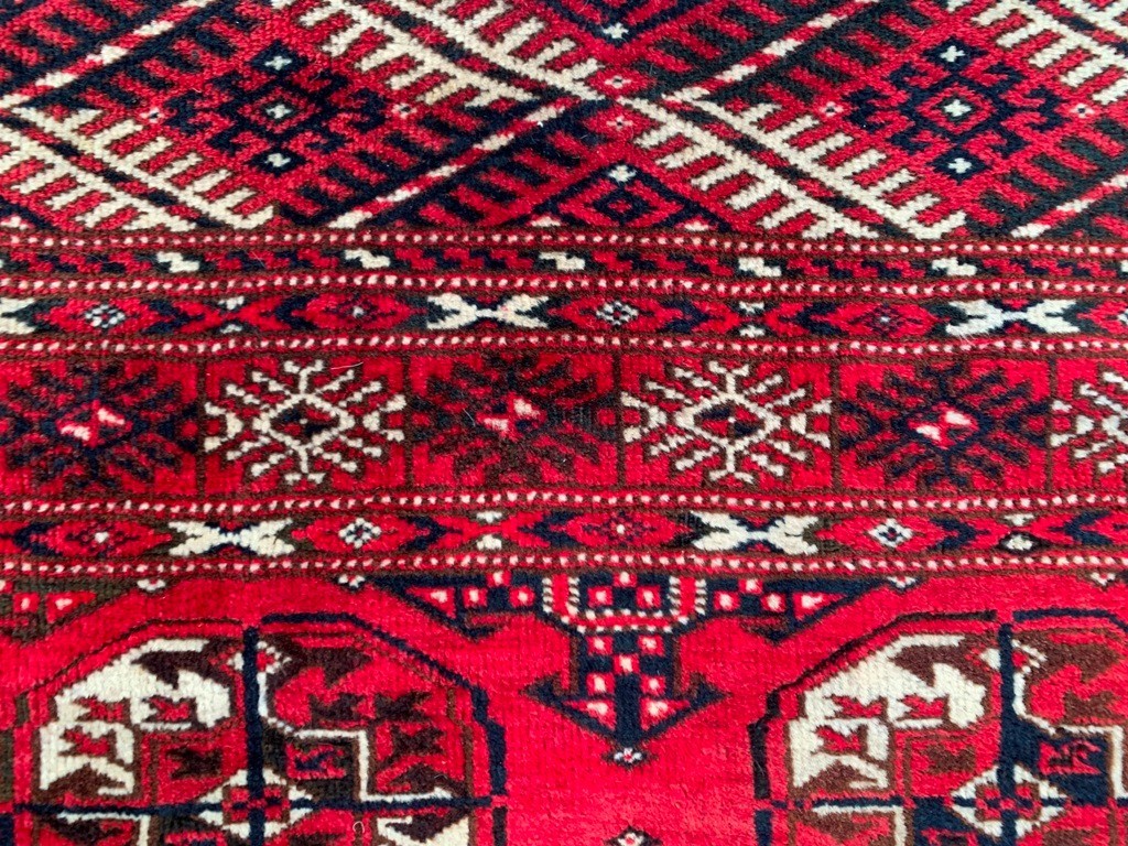 3×5 ft Vintage Afghan Rug Handwoven Rugs Geometric Rug Oriental Bukhara Wool Rug