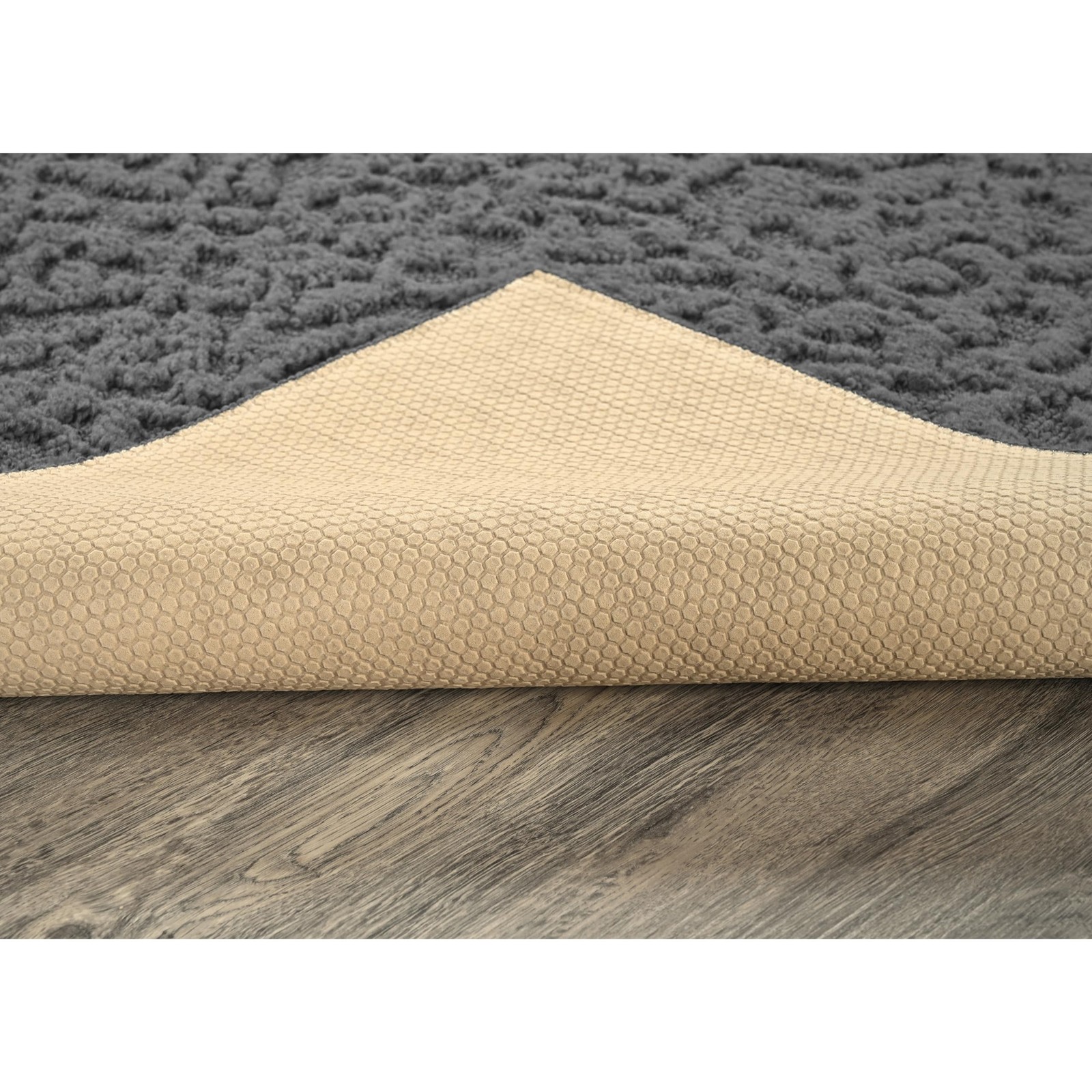 Garland Rug Ivy 3 Ft. X 5 Ft. Cinder Gray Floral Solid Color Area Rug –
