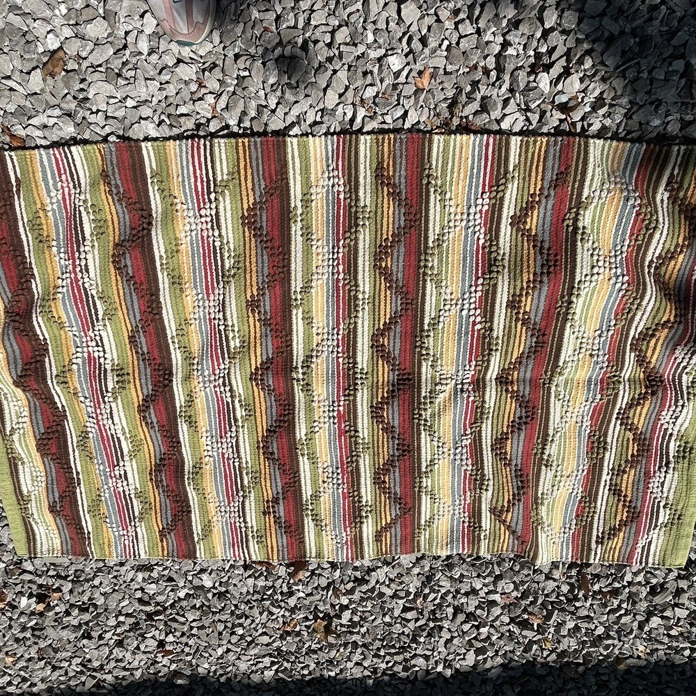 Pier 1 Imports Multicolor Striped Rug 33″ X 58″ Rectangular
