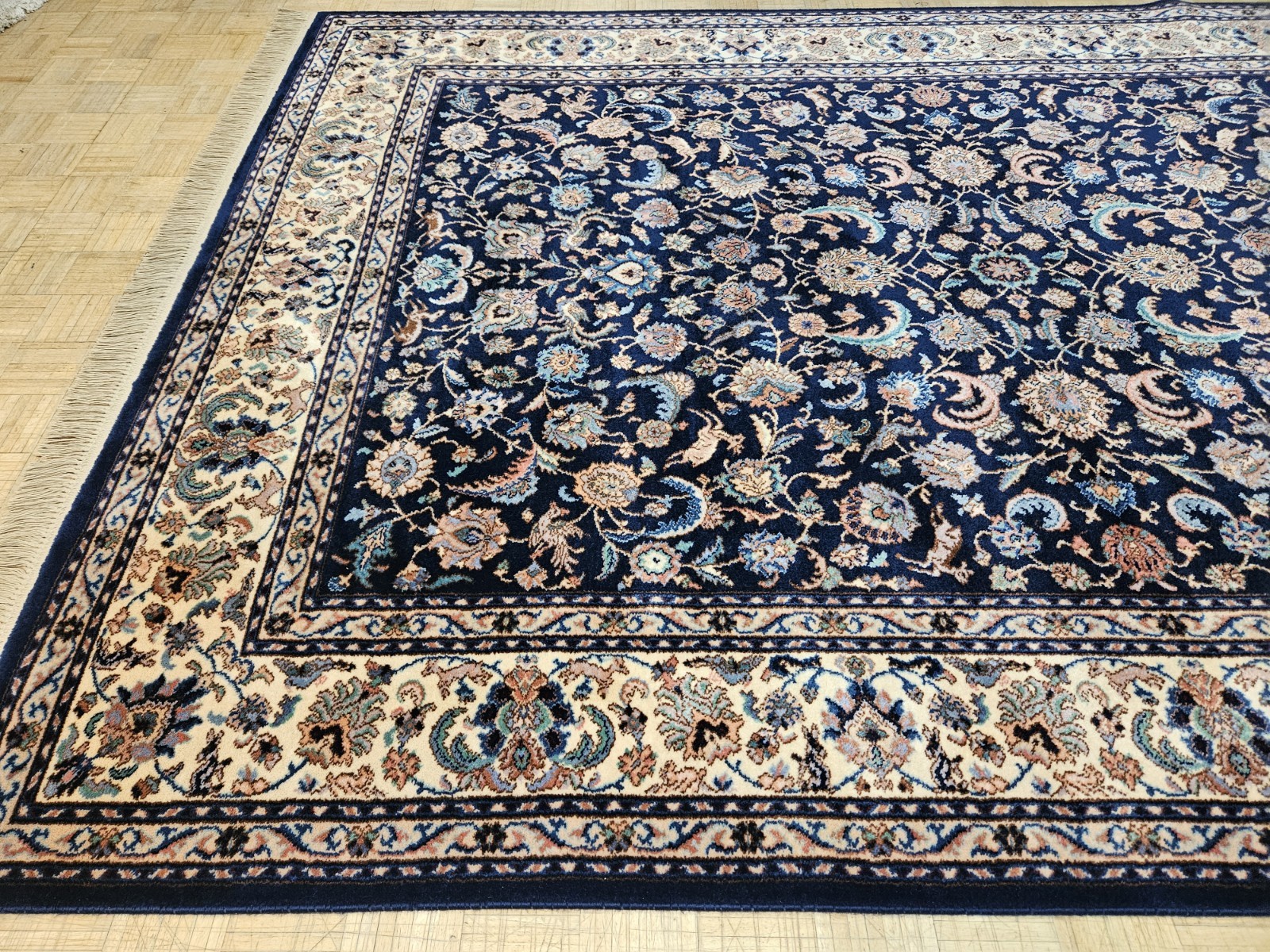 9×12 KARASTAN INDIGO TAB RIZ 700 – 747 100% WOOL RUG VERY GOOD CONDITION