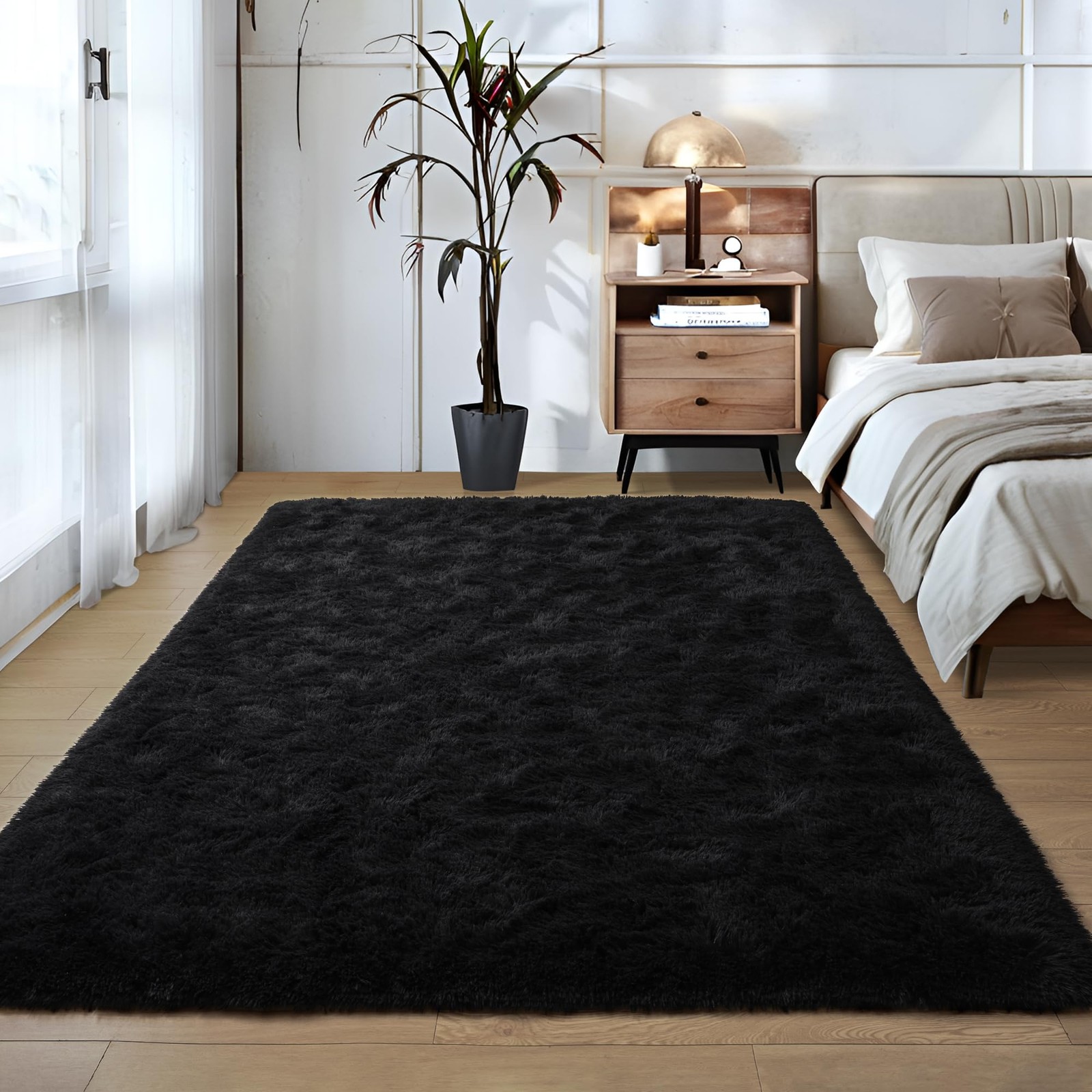 Foxmas Soft Fluffy Area Rugs for Bedroom Kids Room Plush Shaggy Nursery Rug Furr