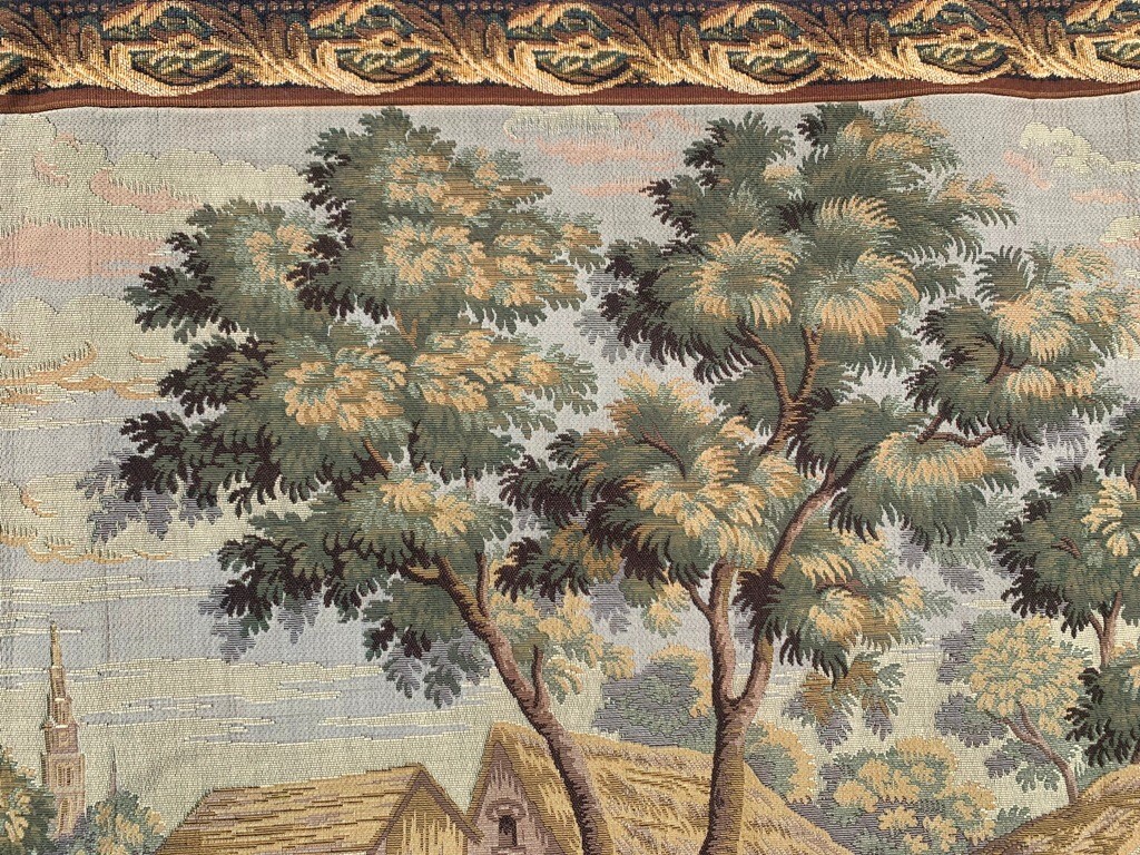 Vintage Tapestry,Medeival French Tapestry Pictorial Tapestry Home Decor 3×7 ft