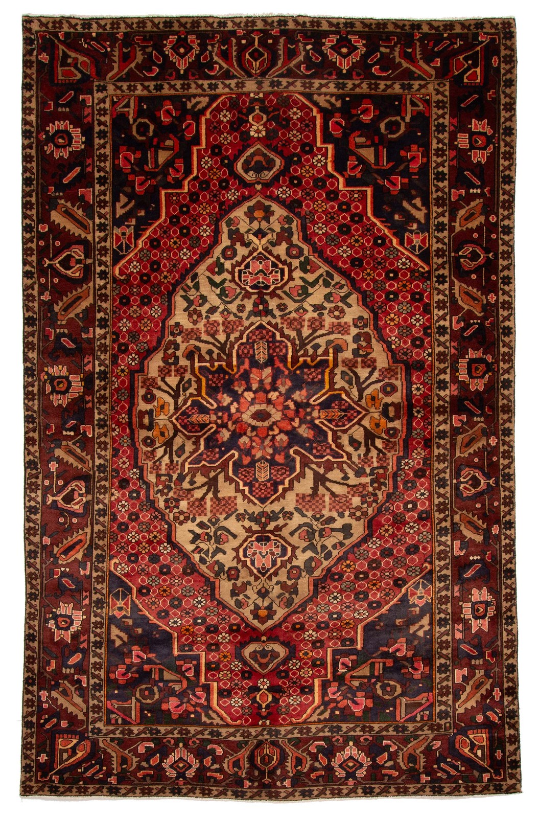 Vintage 6’0″ x 9’7″ Traditional Hand Knotted Vegetable Dye Wool Area Rug
