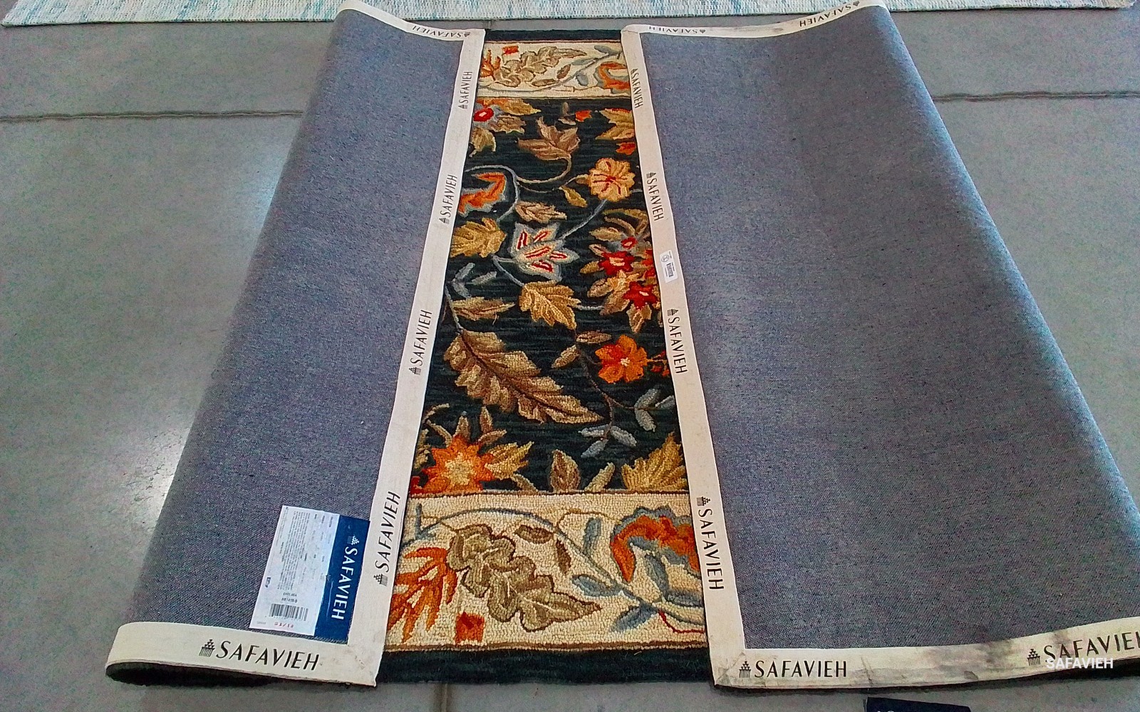 BLACK 5′-3″ x 8′-3″ Back Stain Rug, Reduced Price 1172779319 HK141B-5
