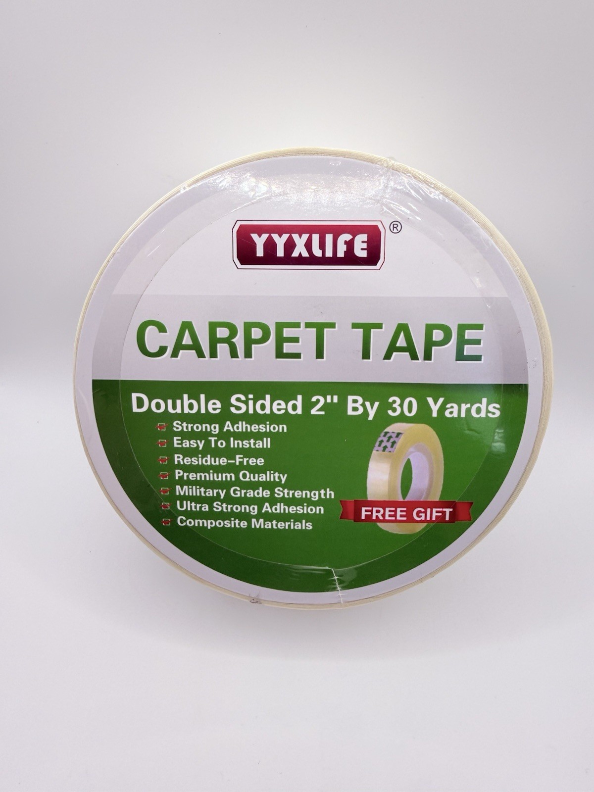 YYXLIFE Double Sided Carpet Tape for Area Rugs Carpet Adhesive 2 Inch x 30 Yards