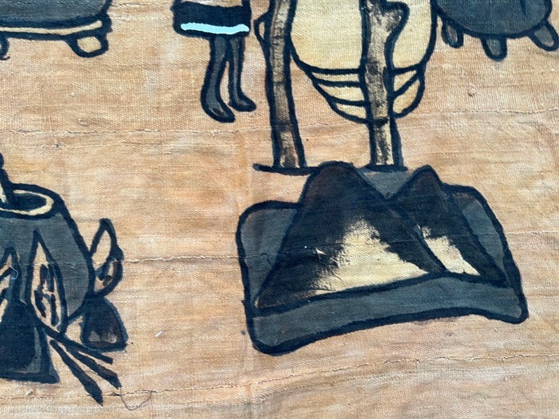 Mud Cloth Handmade Tapestry,Large Tapestry,Batik African Painting Tapesty,4×6 ft