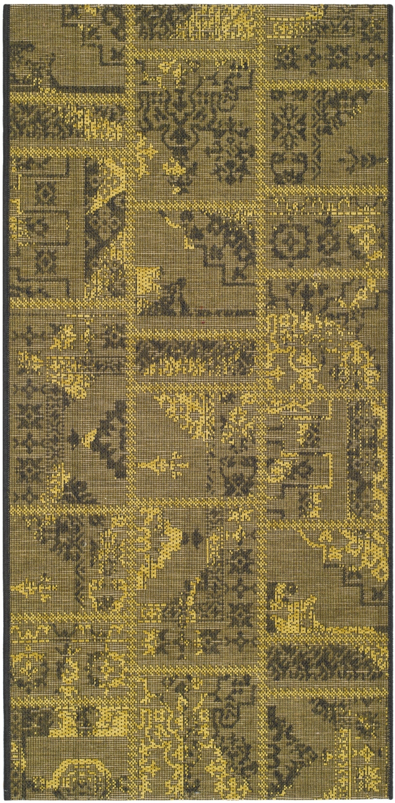 Black / Green Safavieh Power loomed Palazzo Area Rug – 2′ X 3′-6″