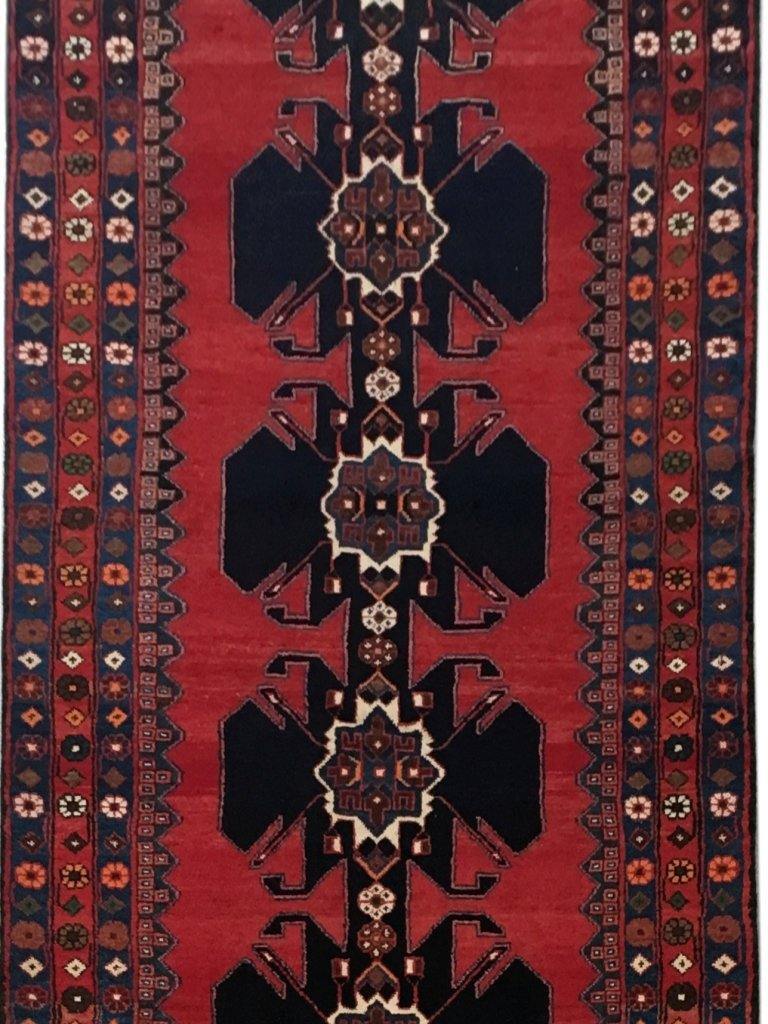 4×14′ Red Traditional Hamaadan Rug 81525