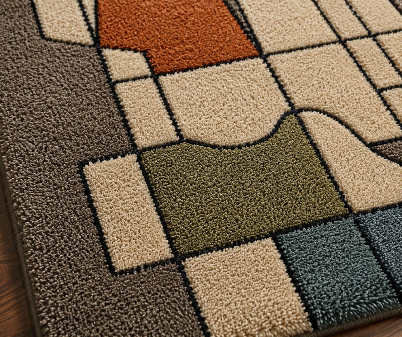 Cubist Harmony Rug Luxury Tufted Modern Handmade Wool Rug Carpet 8×10 8×11 9×12