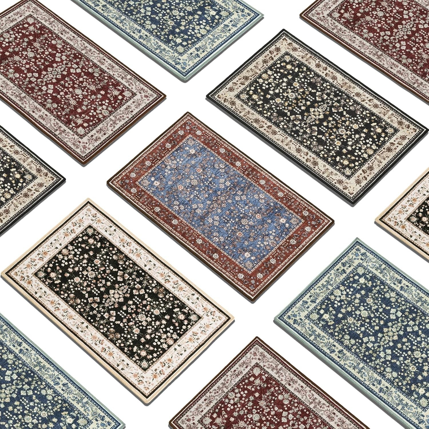 Carpetas Alfombras Para Sala De Casa Habitacion Moderna Rojo Beige 4” x 6”