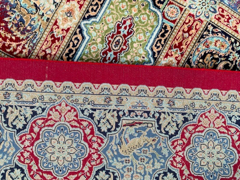 3×5 ft Turkish Silky Rug Traditional Wall Hanging Rug Floral Silk Tapestry Rug