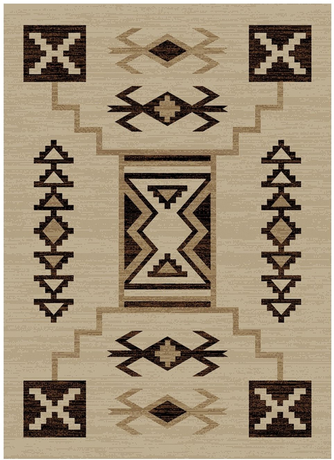 8×10 (7’10” x 9’10”) Southwestern Lodge Cabin Tribal Area Rug **FREE SHIPPING**