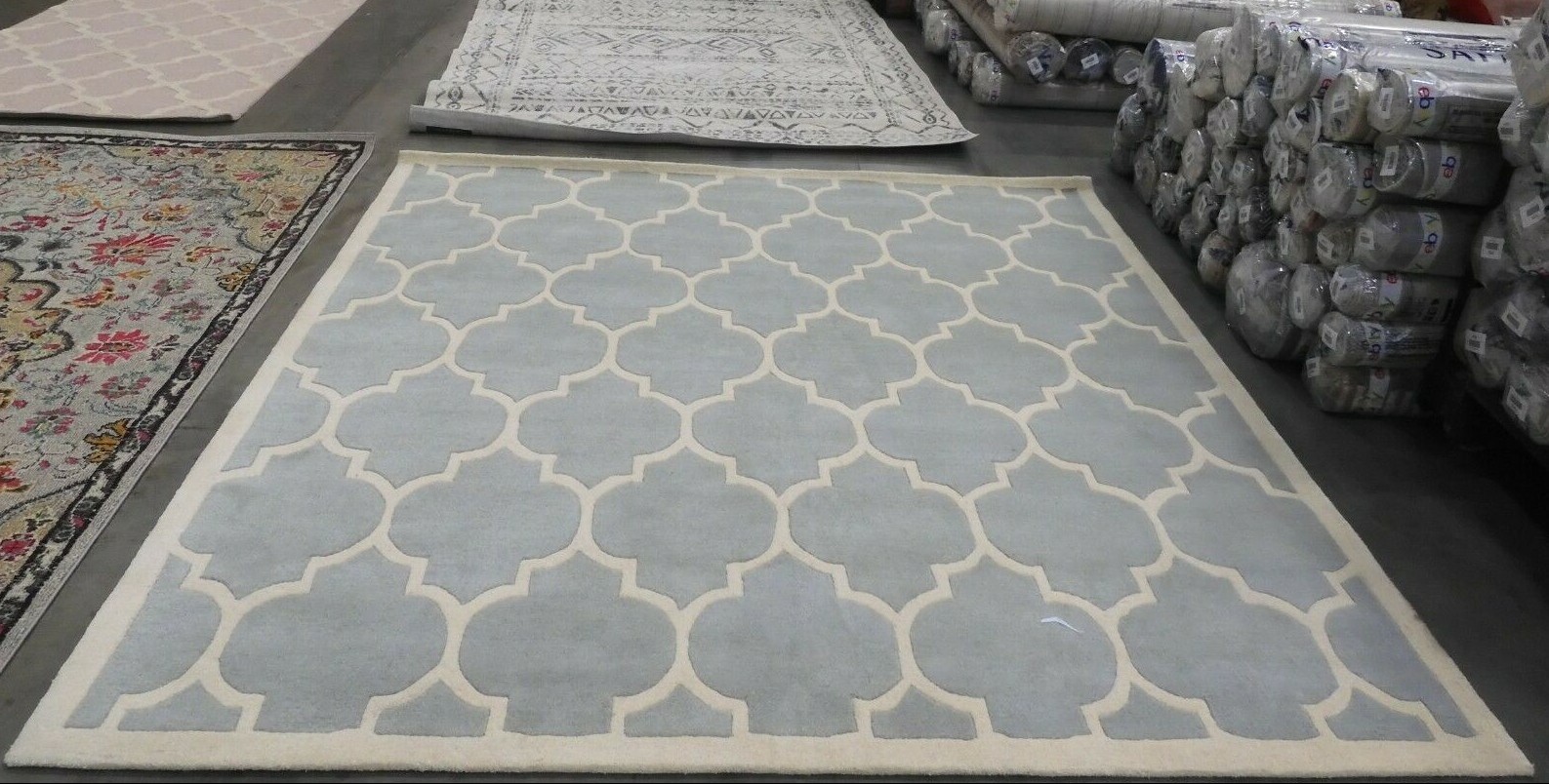 GREY 8′-9″ X 8′-9″ Square Back Stain Rug, Reduced Price 1172614383 CHT733E-9SQ