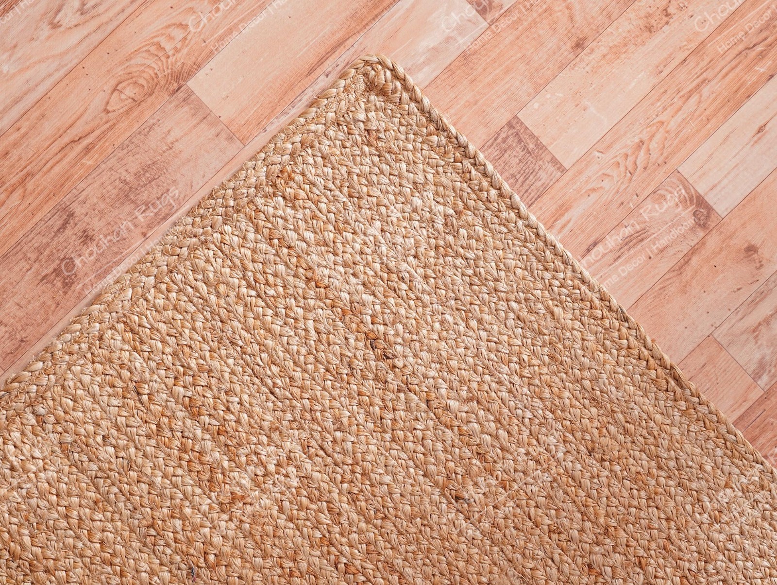 Natural Jute Rug 8×10 ft Hand Braided Vintage Jute Rugs For Home, Living Room