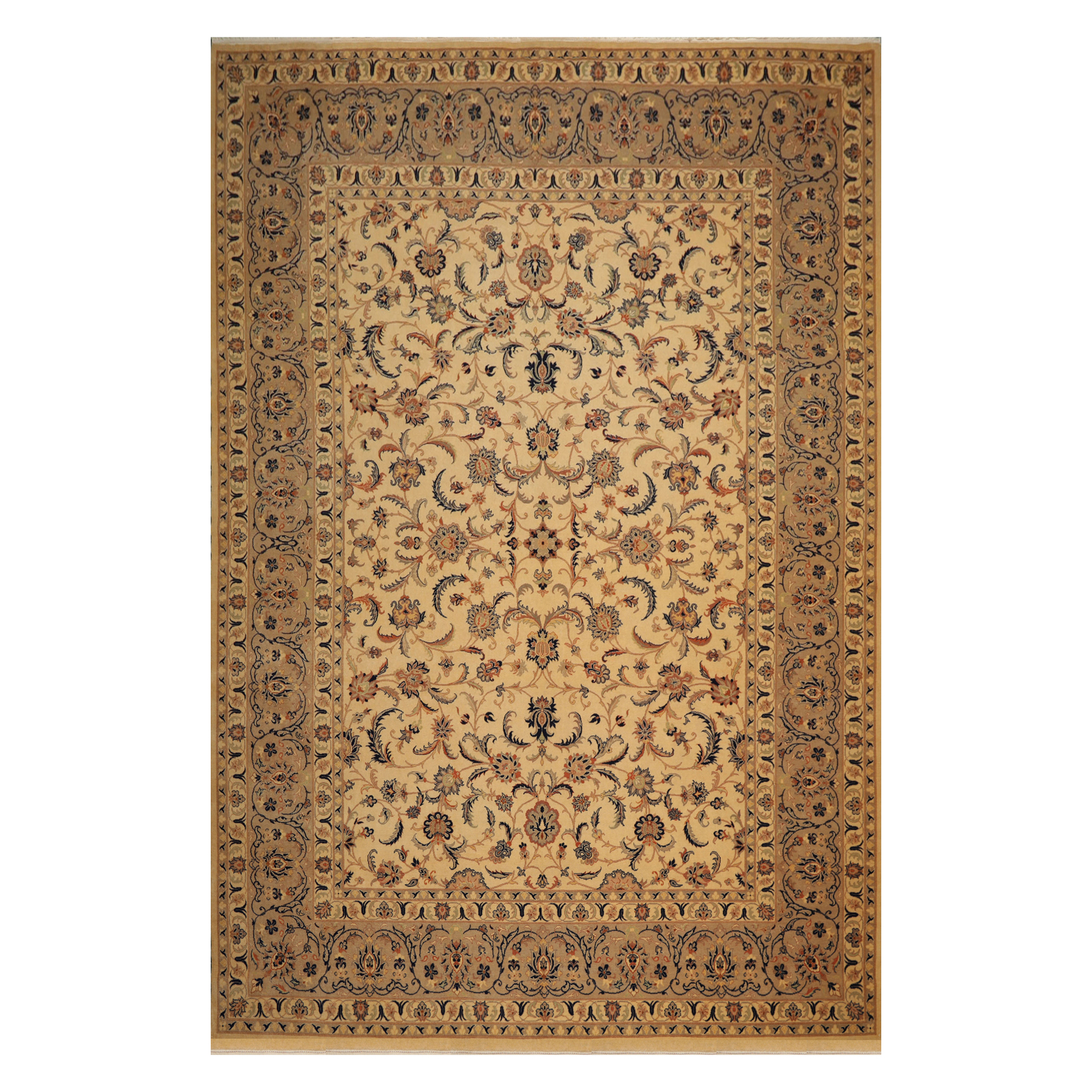 9’11” x 13’5″ Hand Knotted Wool 250 KPSI PakPersian Area Rug Warm Beige