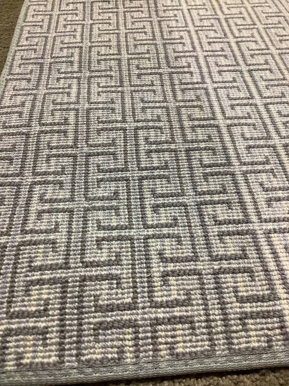 NEW Bound Area Rug [Actual Dims 2ft 8.5in X 6 ft 10.25 in] Gray/Dark Gray/Blue