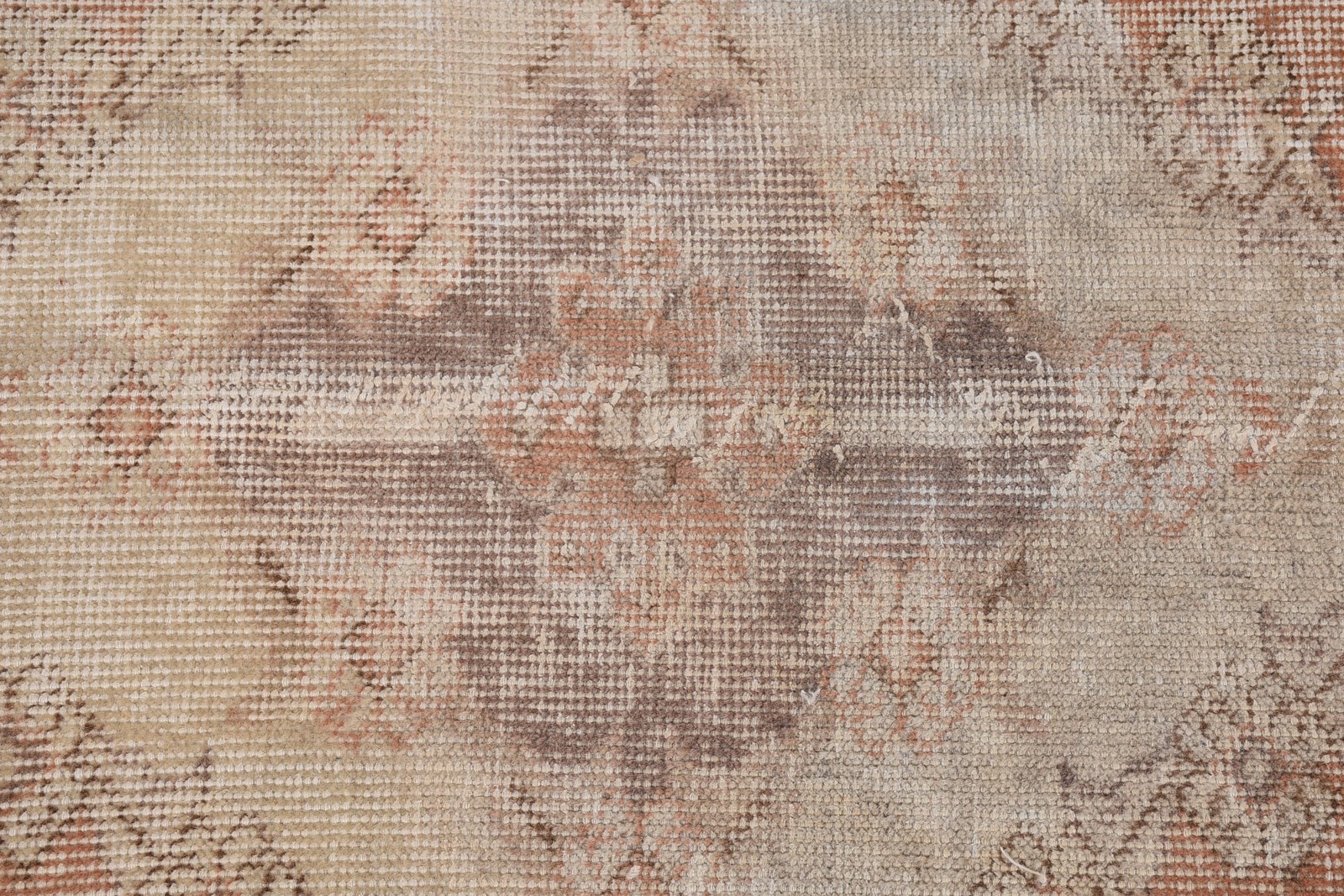 4,4×8,3 ft Vintage Turkish Rug, Area Rug, Beige Wool Rug