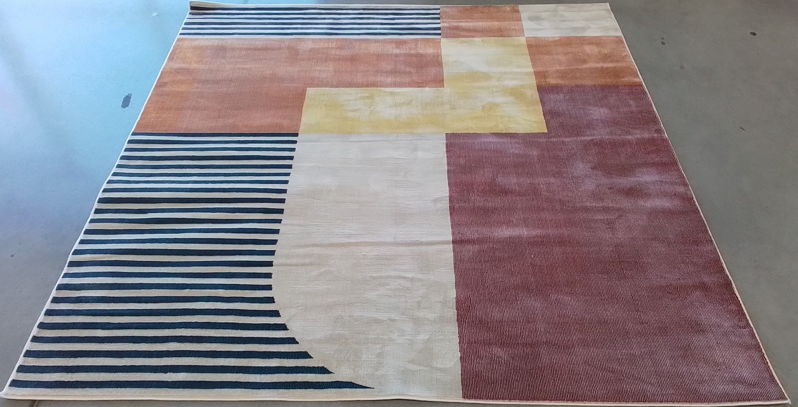 RUST YELLOW 6′-7″ x 6′-7″ Broken Thread Rug Reduced Price 1172776340 ORW368P-7SQ
