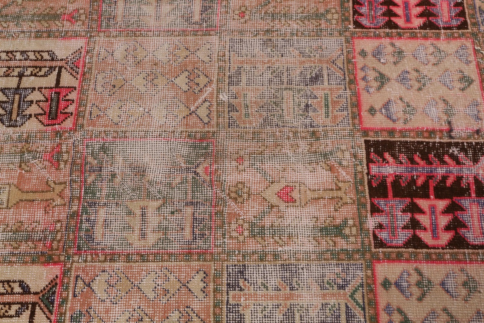 4,4×8,8 ft Turkish Rug, Vintage Rug, Blue Southwestern Wool Rug