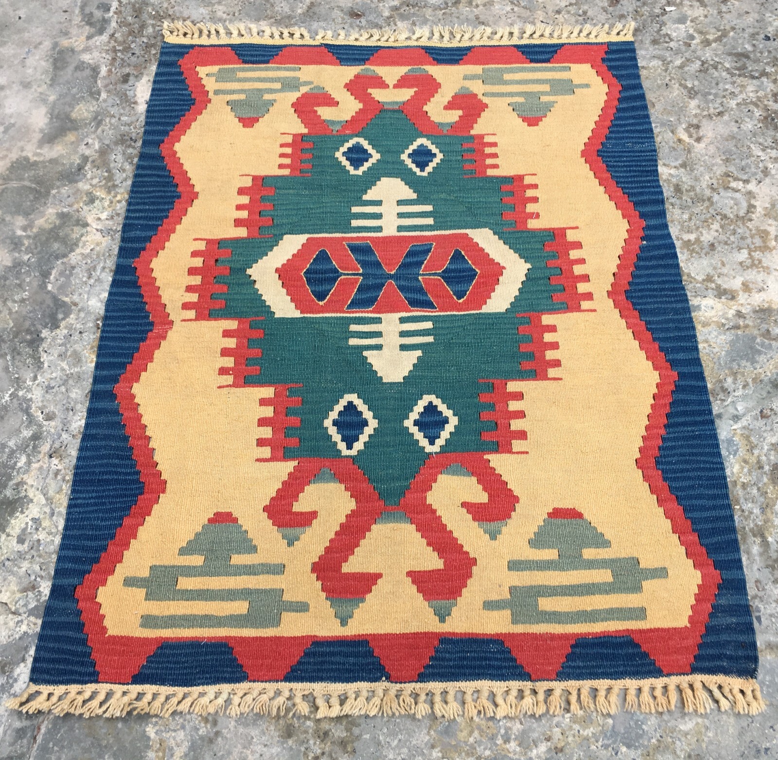 Vintage Turkish Anatolian Handmade Flatweave Kilim Home Decor 3x4ft Free Ship