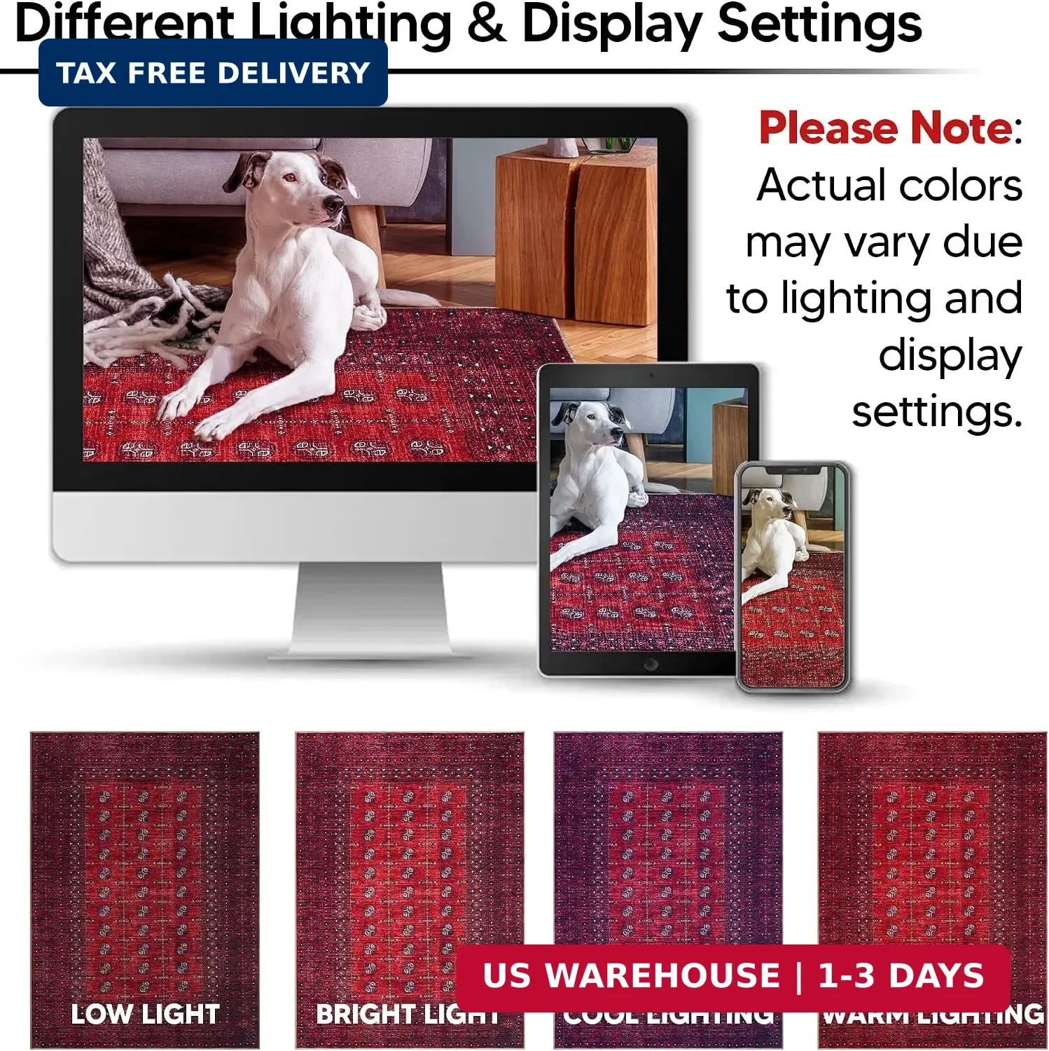 Keen Home Design 2×3 Rug – Machine Washable Entry Rug with Non-Slip Backing, Ide