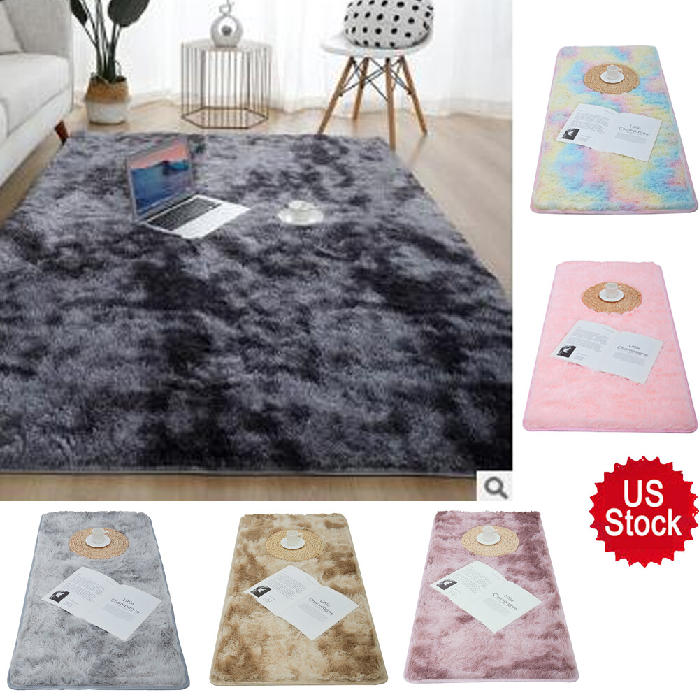 6.56X10FT Faux Fluffy Shag Rug Long Pile Non-Skid Furry Carpet In Many Size