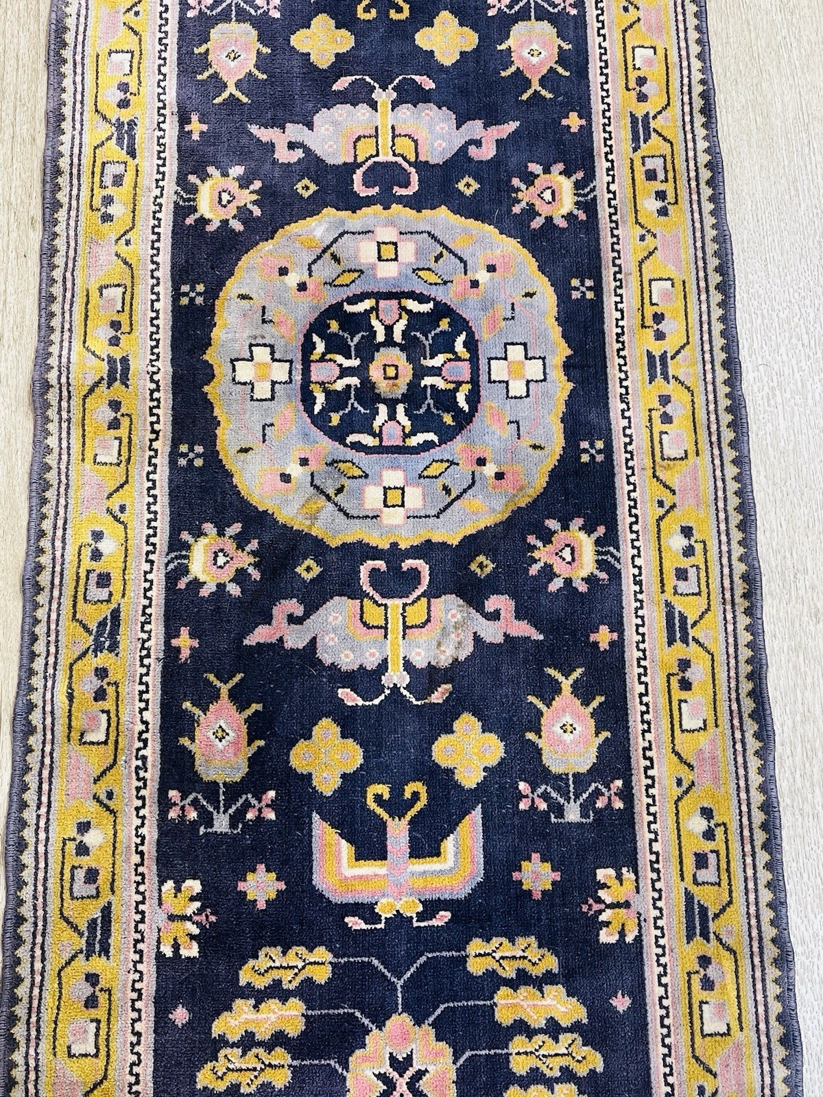 Mercerized Cotton Rug Made in Belgium 47” x 16 Appraised By Antiques Road Show