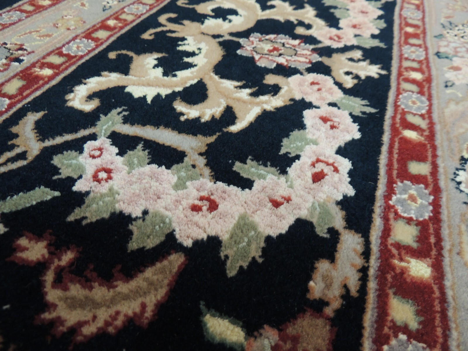 10×14 Tabrize Oriental Area Rug wool SILK Rust Green TEAL Gray Pink Taupe WOW!