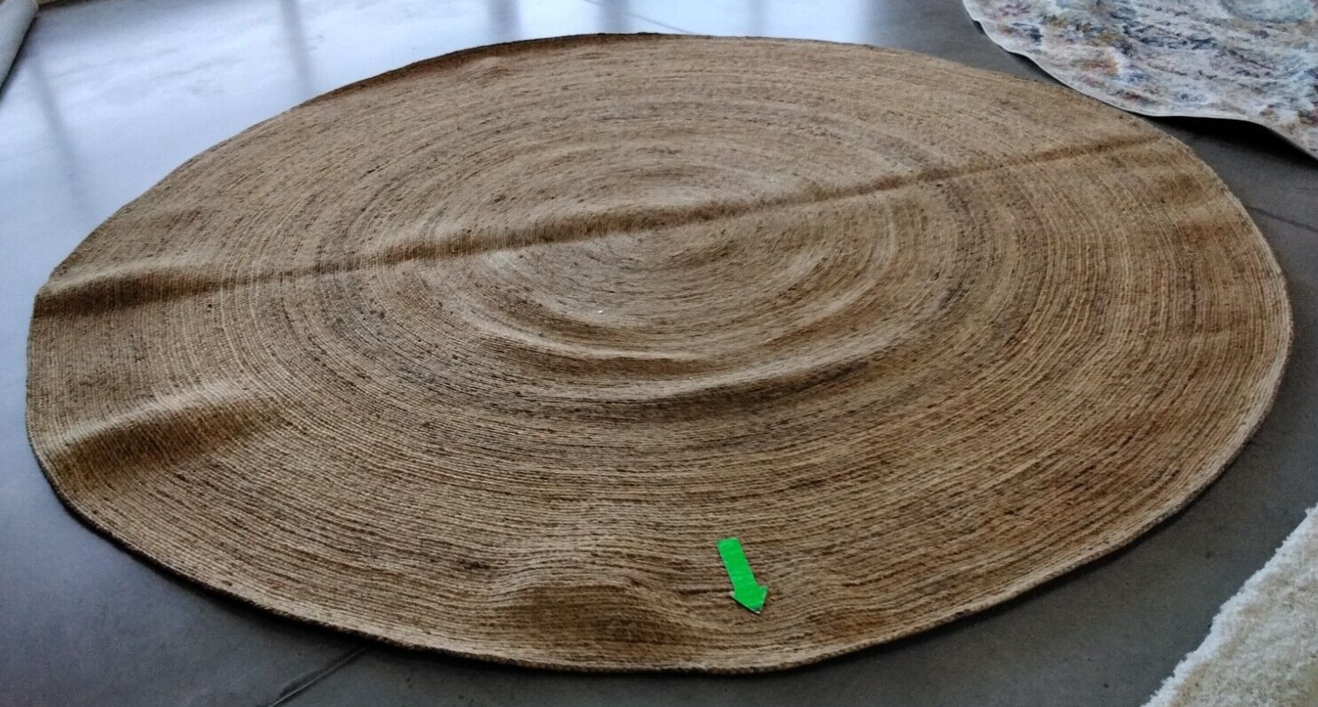 NATURAL 10′ X 10′ Round Damaged Rug, Reduced Price 1172738015 NFB249A-10R