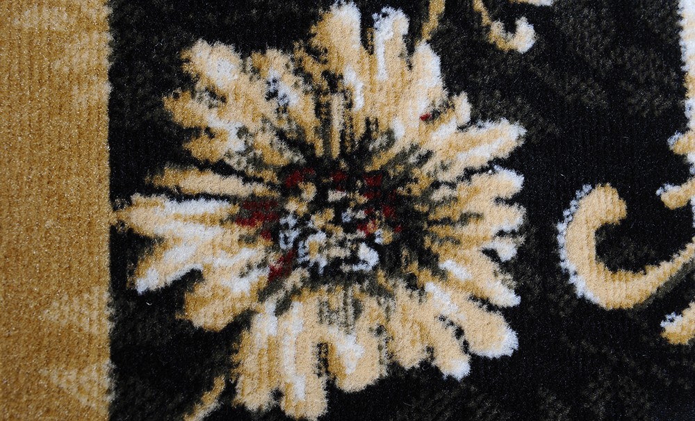 BLACK VINES ORIENTAL AREA RUG 4X6 Persien CARPET 025 – ACTUAL 3′ 7″ x 5′ 2″