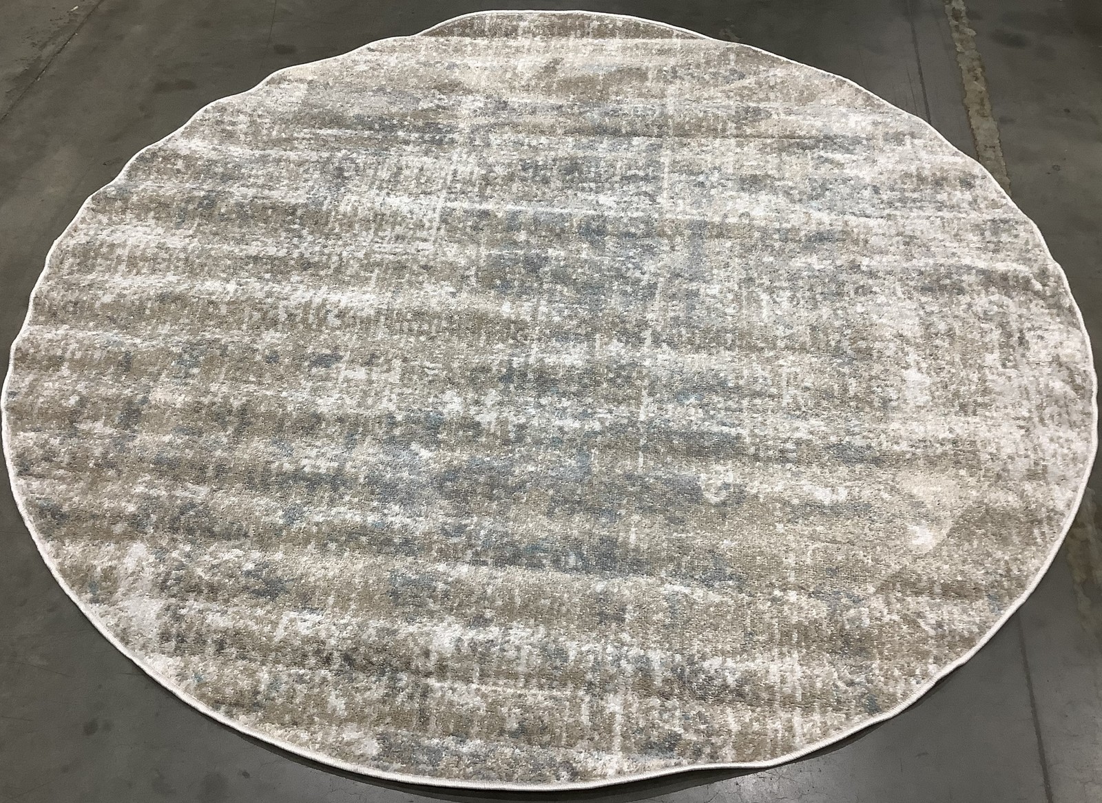 BEIGE SLATE 6′-7″ x 6′-7″ Pulled Thread Rug, Reduced Price 1172682341 ADR207B-7R