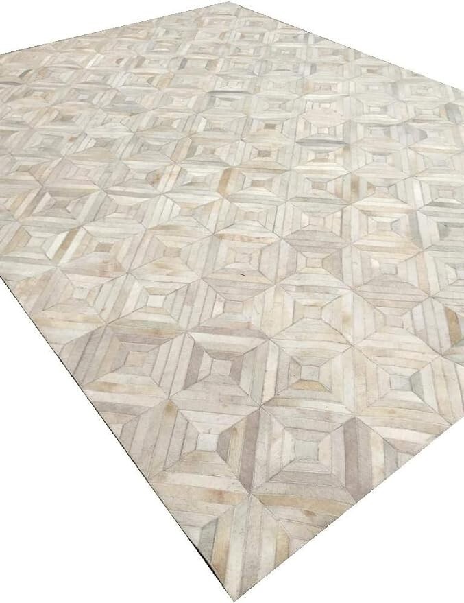 Quality Handmade Leather Premium Rug carpet Unique Design for Home Decor Gift 51