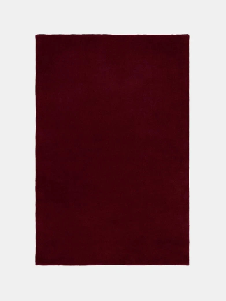 Grand Deep Wine Rug Hand Tufted Rug Handmade Area Rug Nordic Knots Rug for Room